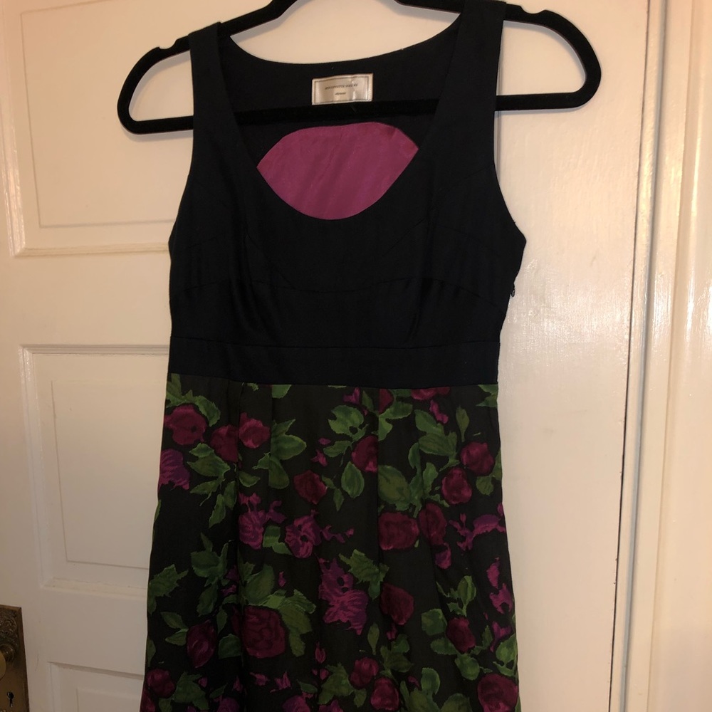 Black and floral jumper dress